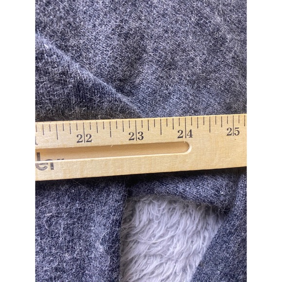 Tommy Hilfiger Sweater Mens Medium Gray Silk Angora Blend Preppy Academia - Picture 7 of 9